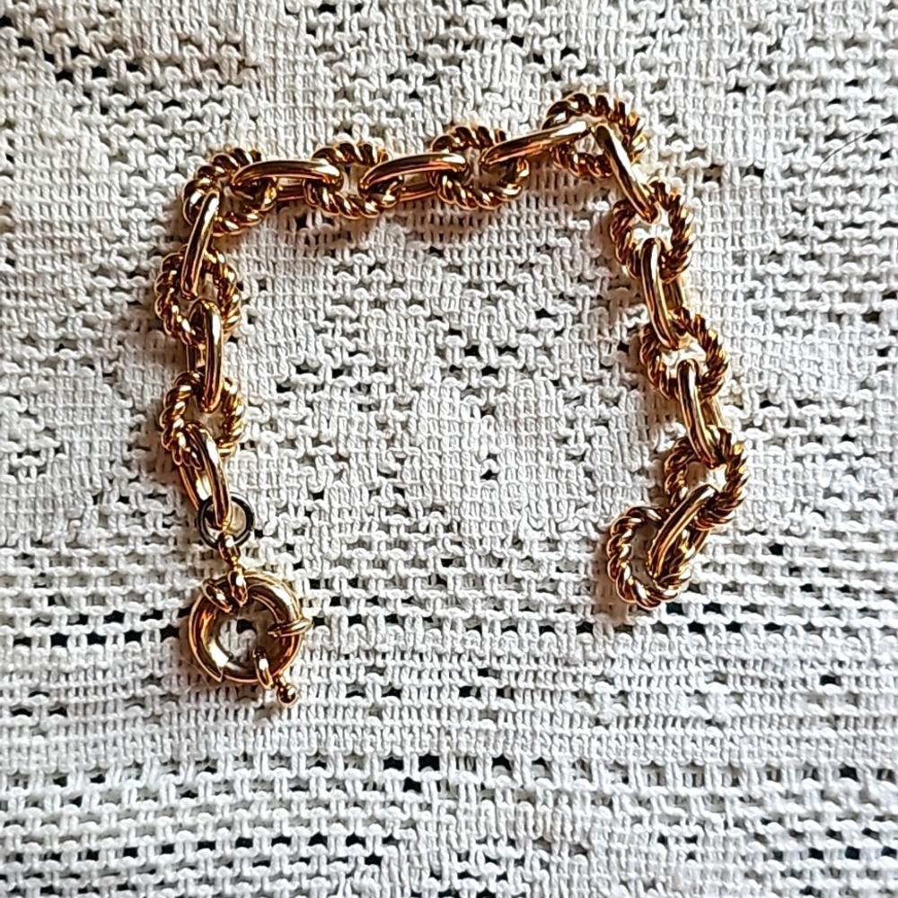 Nautical Link Faux Gold Bracelet